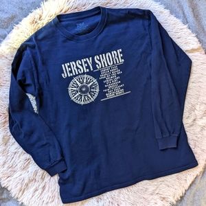 MV Sport NJ "Jersey Shore" Towns DTS Navy Long-sleeved Crewneck Youth Large 10